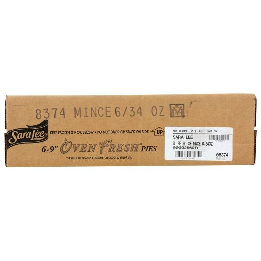 Sara Lee Mince Oven Fresh 9" Pie 2.125 Pound Each - 6 Per Case.