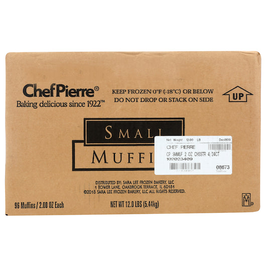 Chef Pierre Streusel Cheese Muffin 2oz, 3 Pound Each - 4 Per Case.