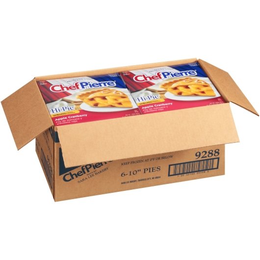 Chef Pierre Apple Cranberry Hi-Pie Unbaked 10" Pie, 3.188 Pound Each - 6 Per Case.