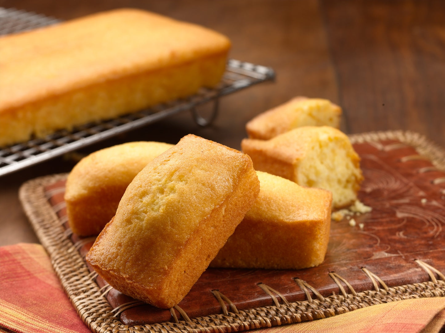 Cornbread Loaves 2 Ounce Size - 140 Per Case.