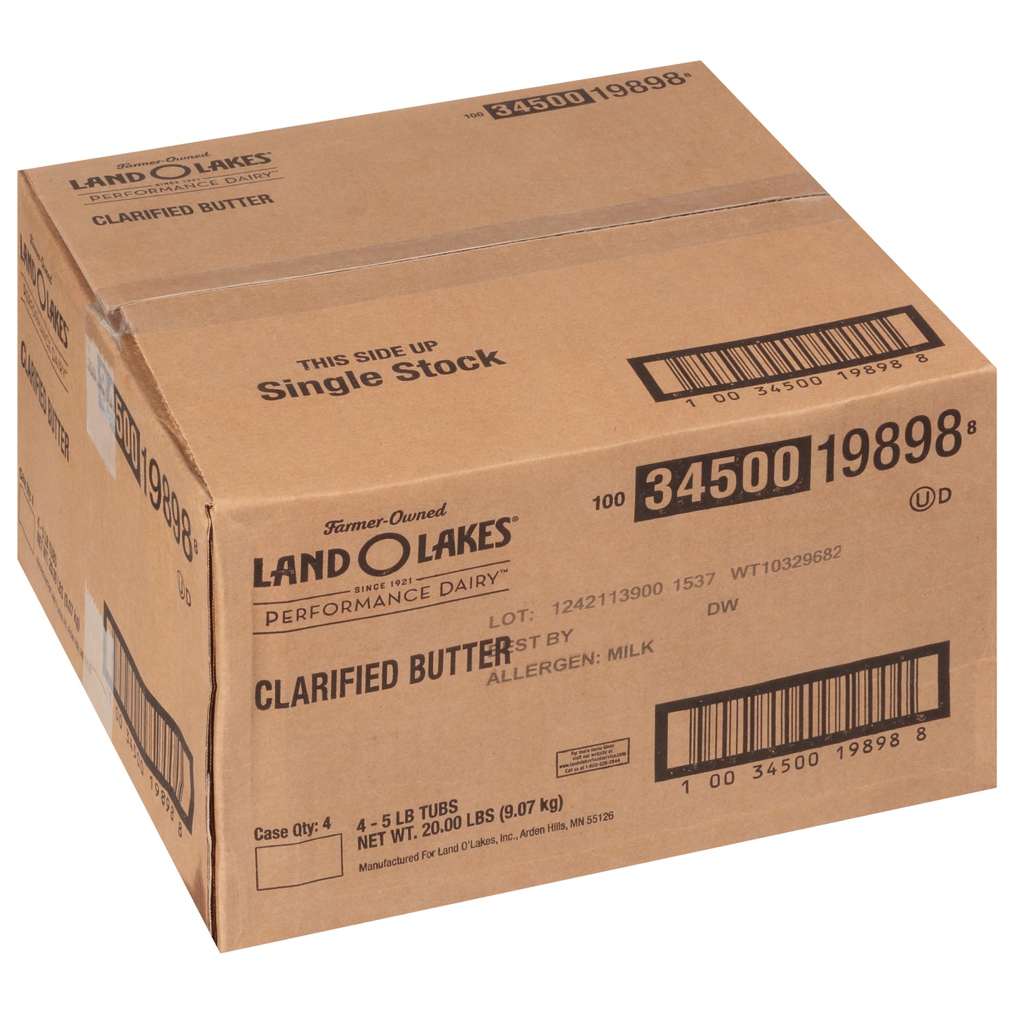 Land-O-Lakes® Clarified Butter 5 Pound Each - 4 Per Case.