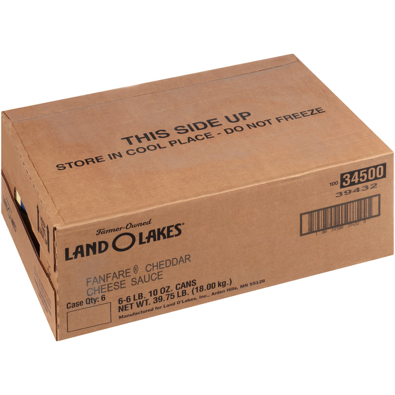 Land-O-Lakes® Fanfare® Cheddar Cheese Sauce 6.62 Pound Each - 6 Per Case.