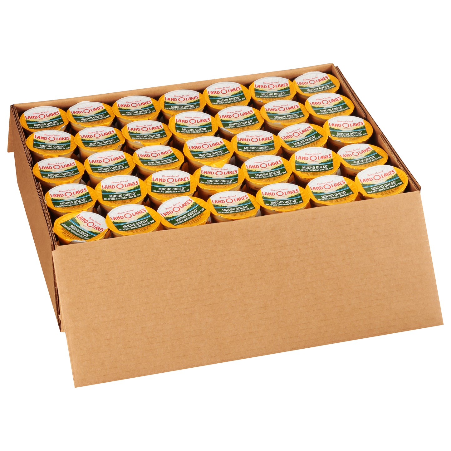 Land-O-Lakes® Mucho Queso™ Jalapeno Cheese Dip Cups 3 Ounce Size - 140 Per Case.