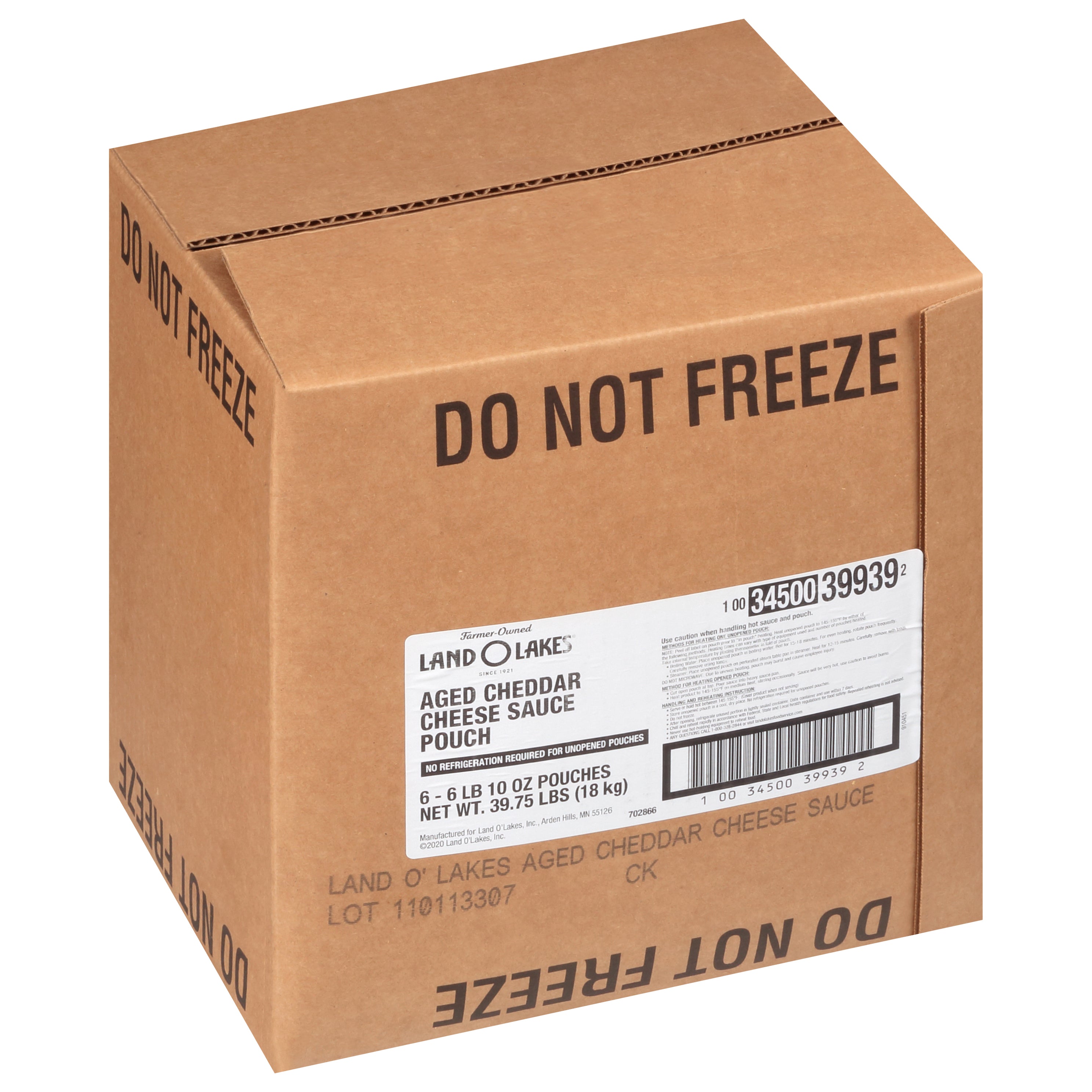 Land-O-Lakes® Aged Cheddar Cheese Sauce 106 Ounce Size - 6 Per Case.