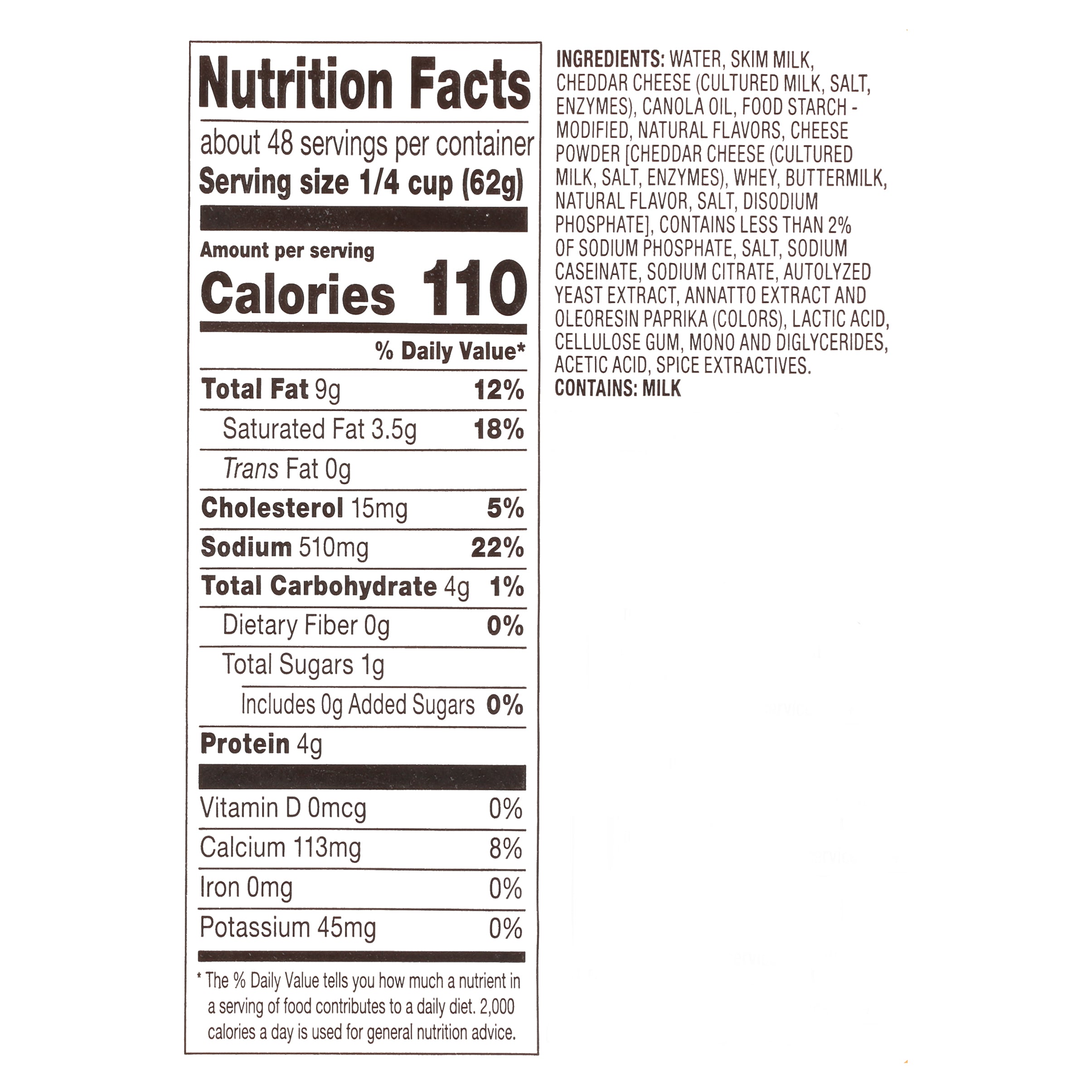 Land-O-Lakes® Aged Cheddar Cheese Sauce 106 Ounce Size - 6 Per Case.