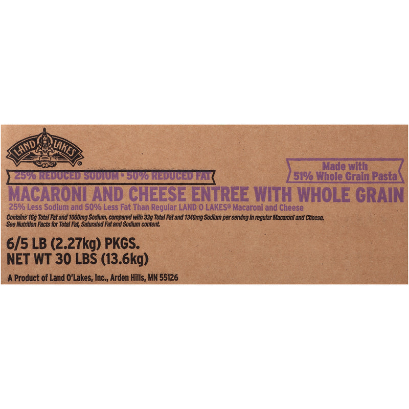 Land-O-Lakes® Prepared Reduced Sodium And Reduced Fat Macaroni And Cheese With W 5 Pound Each - 6 Per Case.