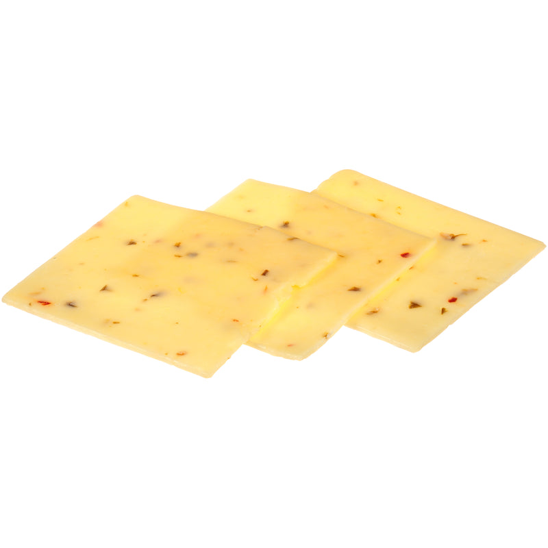 Land-O-Lakes® Readi Pac® Pepper Jack Cheese Slices 1.5 Pound Each - 8 Per Case.