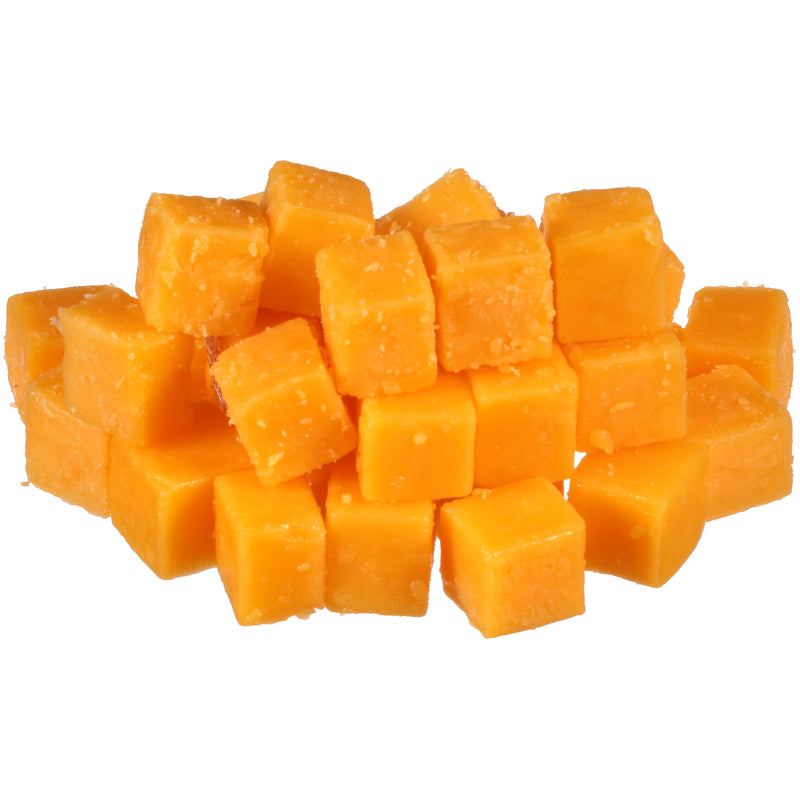 Land-O-Lakes® Reduced Fat Mild Cheddar Cheese Cubes 5 Pound Each - 4 Per Case.