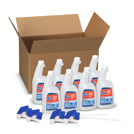 Spic & Span 3-In-1 Disinfecting All-Purpose Spray And Glass Cleaner 32 Ounce Bottle - 8 Per Case.