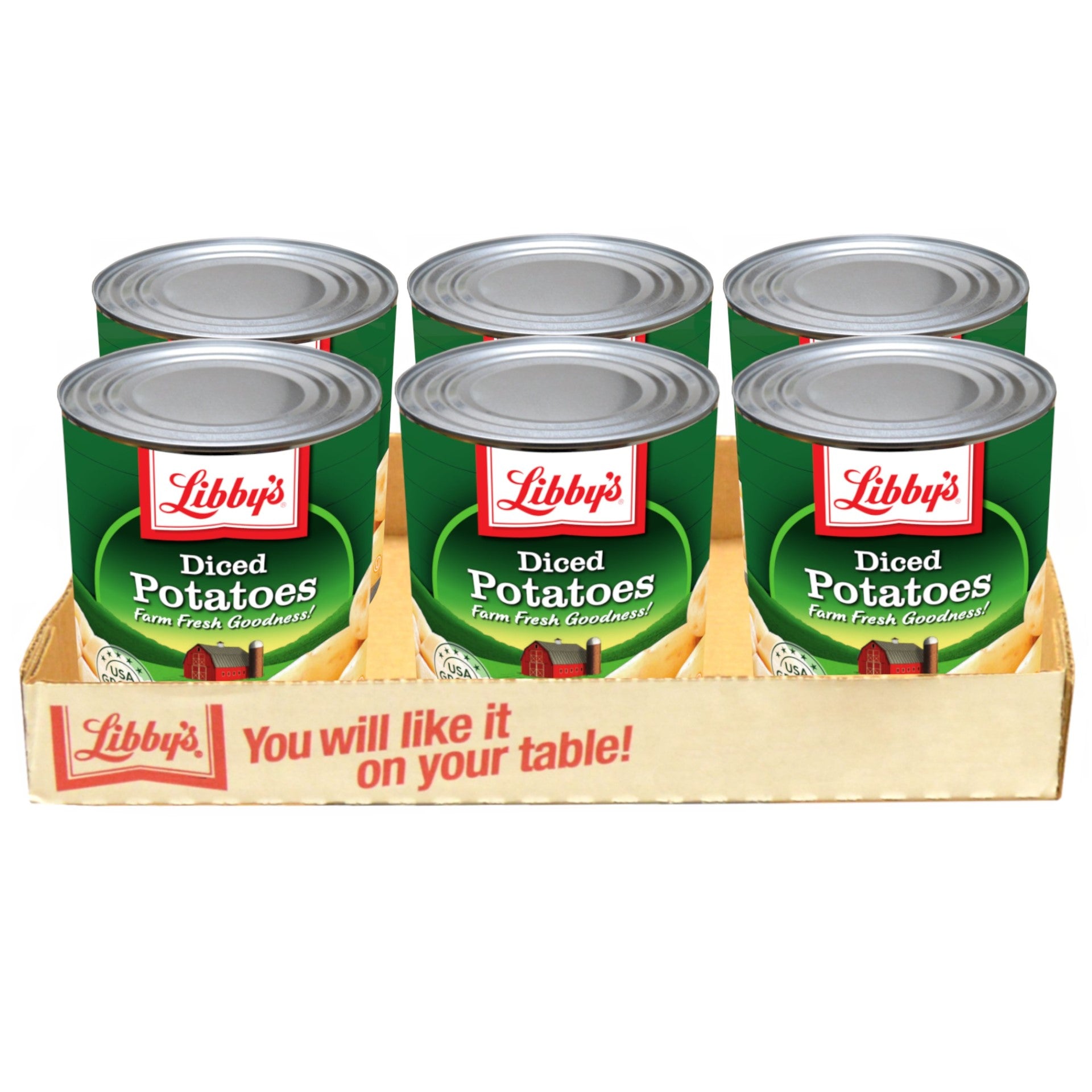 Potato Libby Diced 102 Ounce Size - 6 Per Case.