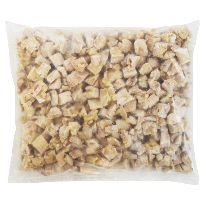 Diced Fully Cooked Chicken Thigh Meat 5 Pound Each - 2 Per Case.