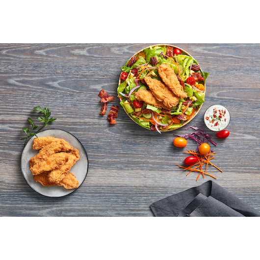 Wayne Farms Par Fried Breaded Chicken Tenderloin Fritters 2 Ounce, 5 Pound Each - 2 Per Case.