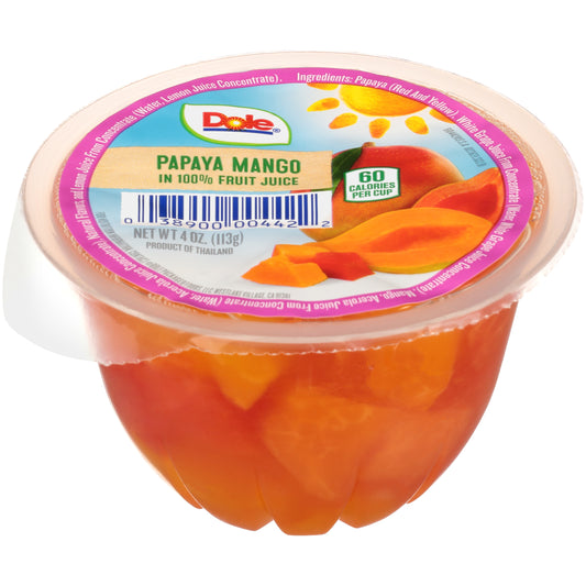 Papaya Mango In Fruit Juice 4 Ounce Size - 36 Per Case.