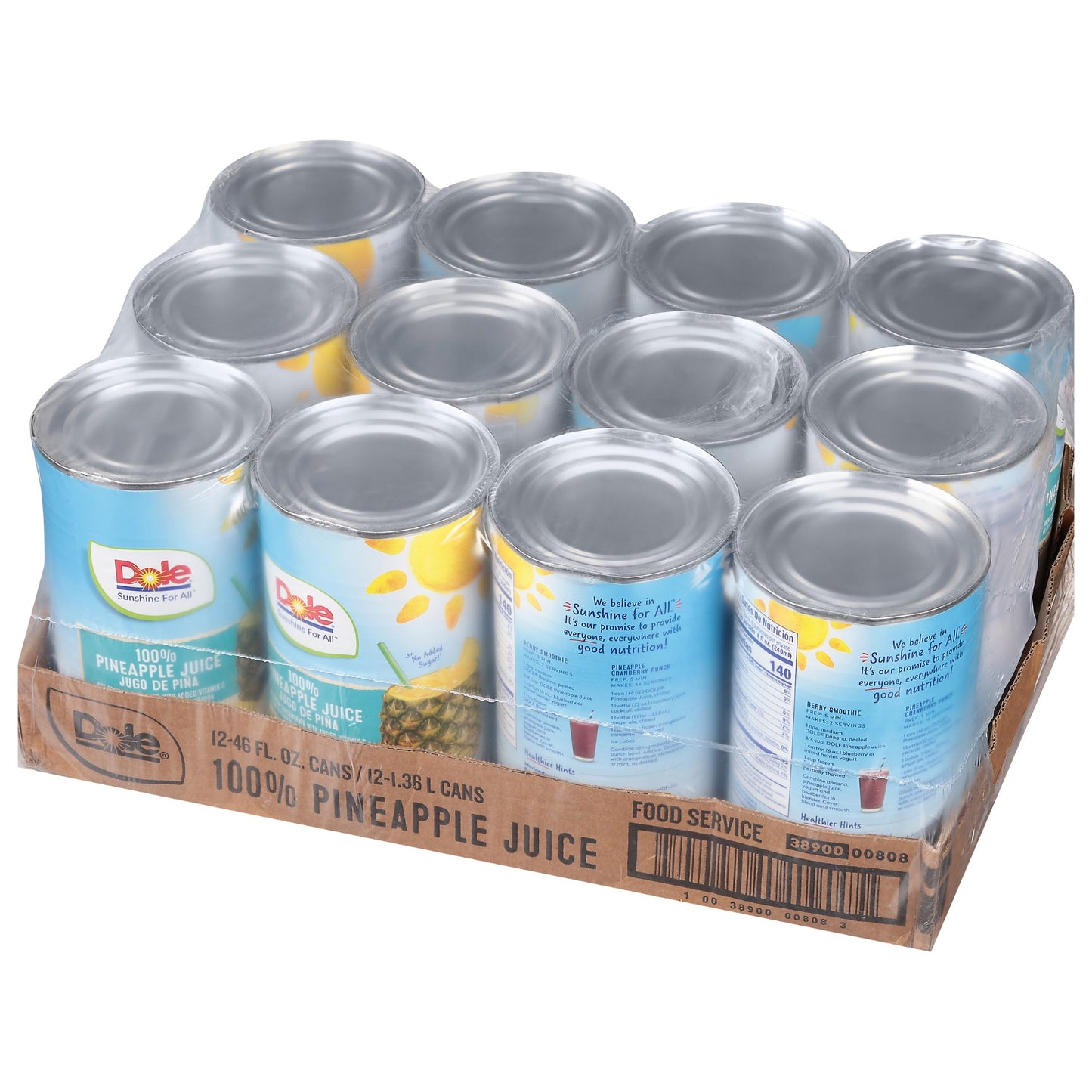 Pineapple Juice 46 Ounce Size - 12 Per Case.