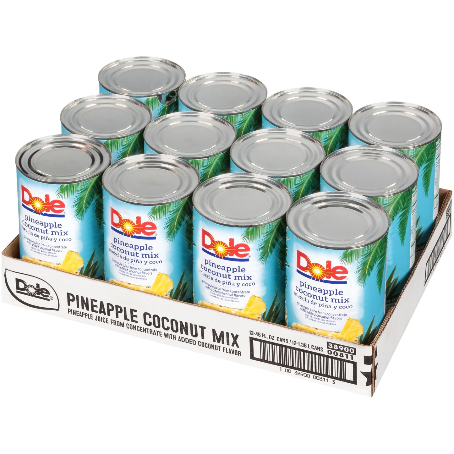 Pineapple Coconut Mix 46 Ounce Size - 12 Per Case.