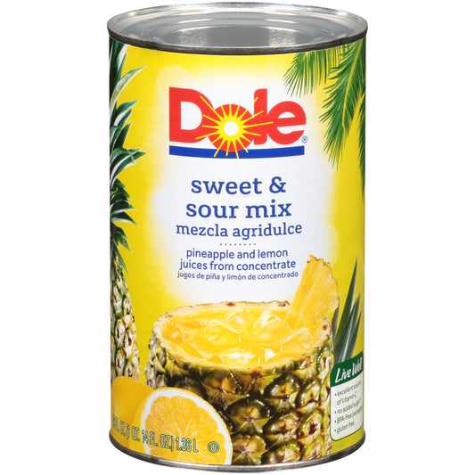 Dole Sweet & Sour Mix 46 Ounce Size - 12 Per Case.