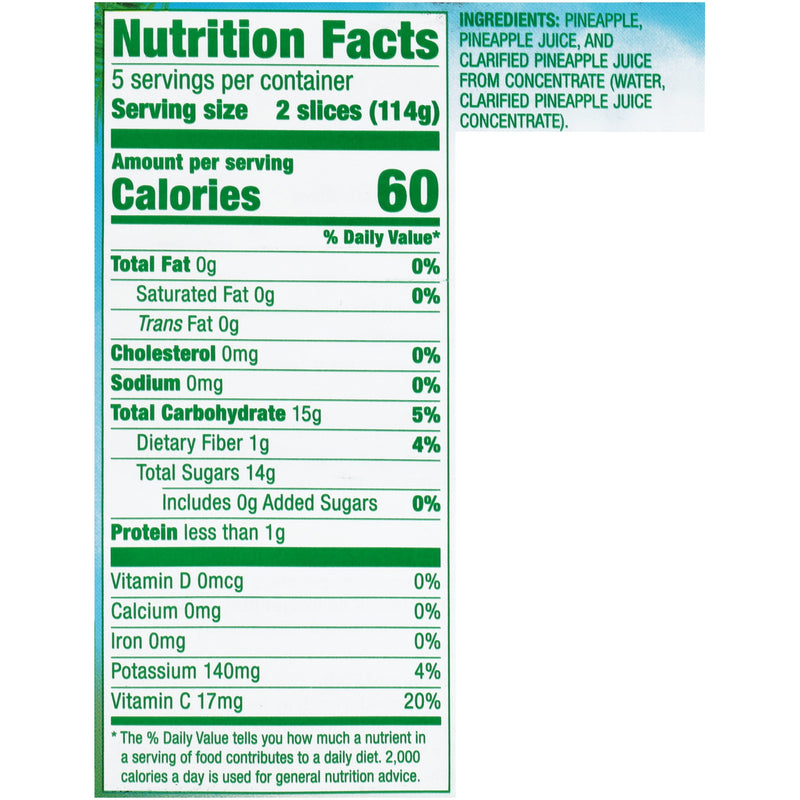 Pineapple Sliced In Juice 20 Ounce Size - 12 Per Case.