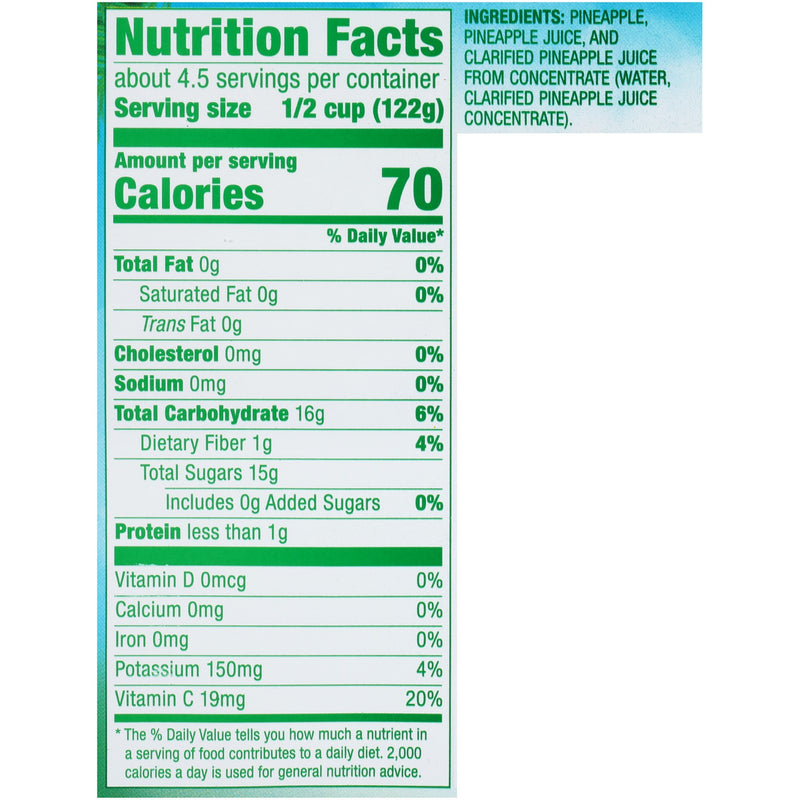 Pineapple Chunks In Juice 20 Ounce Size - 12 Per Case.