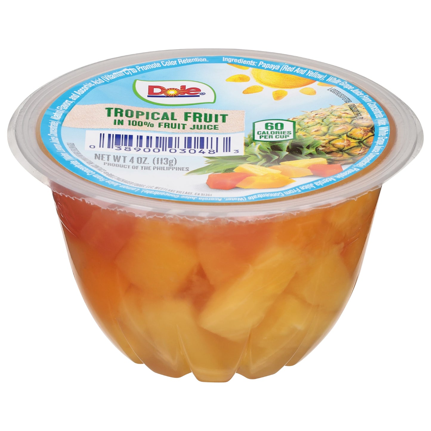 Tropical Fruit In Juice Cup 4 Ounce Size - 36 Per Case.