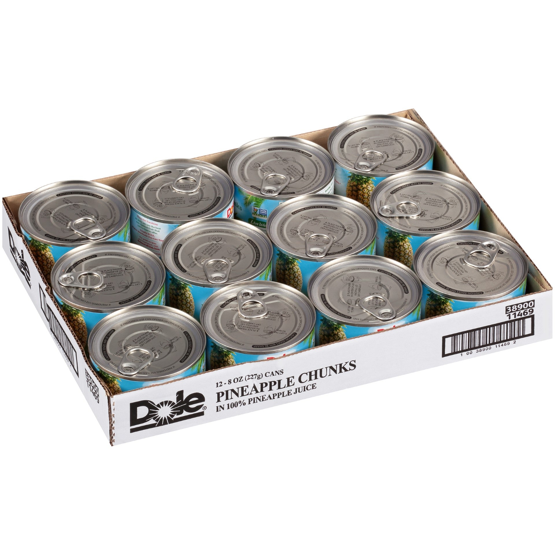 Pineapple Chunks In Juice 8 Ounce Size - 12 Per Case.