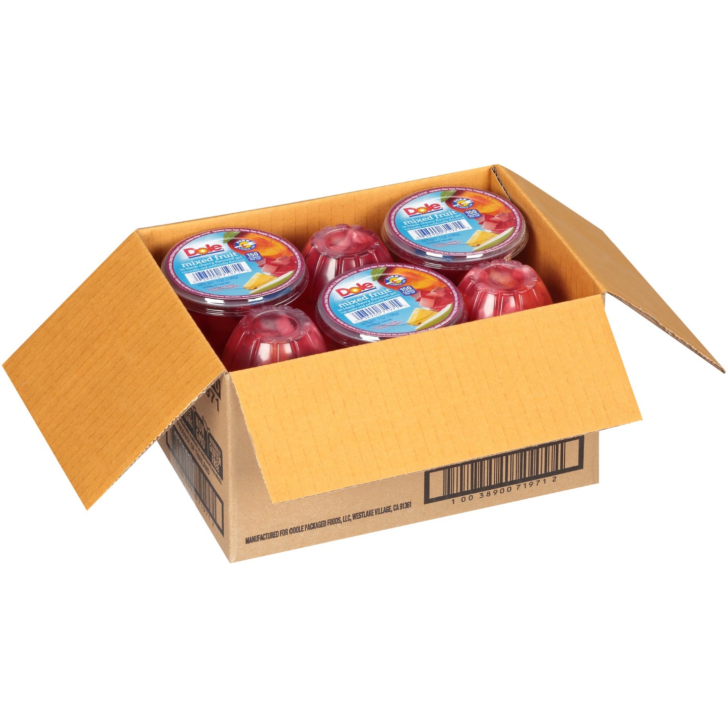 Fruit Cup Mixed Fruit In Black Cherry Gel 7 Ounce Size - 12 Per Case.