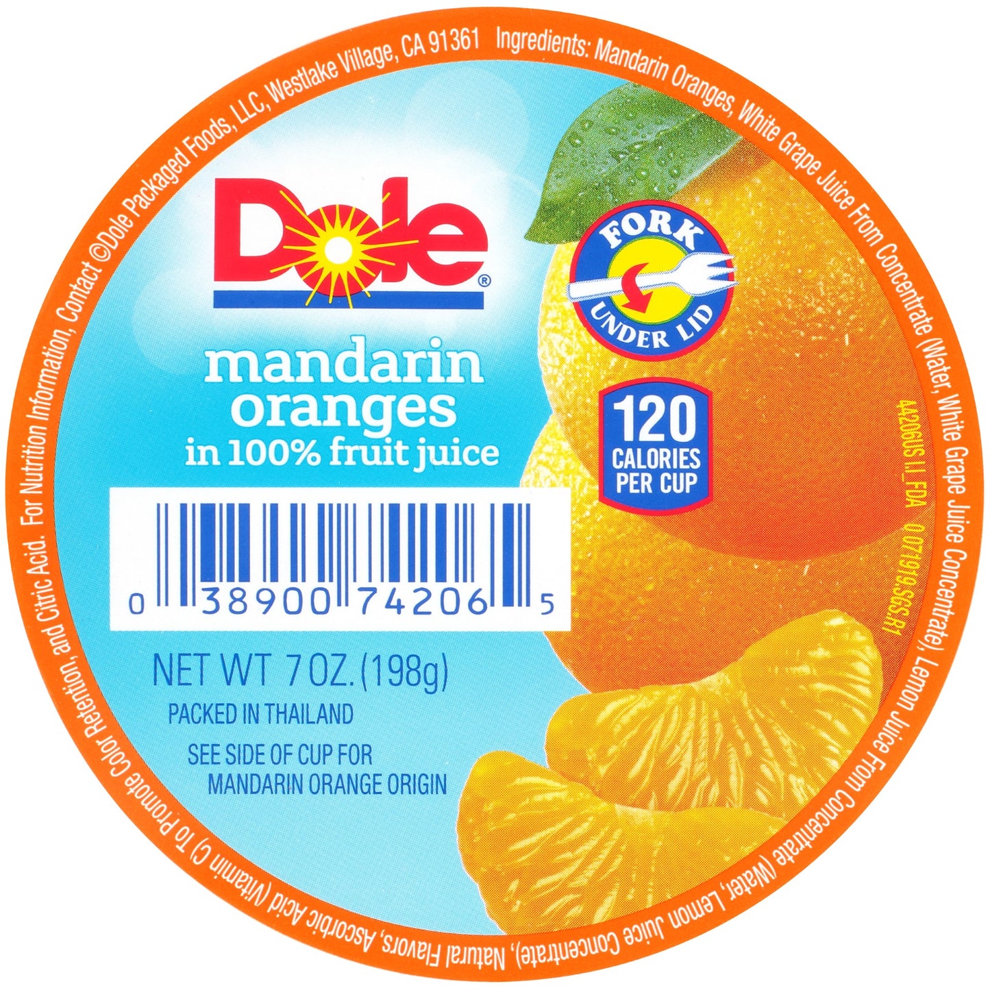 Mandarin In Juice 7 Ounce Size - 12 Per Case.