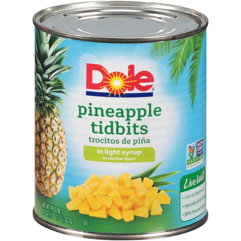 Pineapple Pizza Tidbits In Light Syrup 29 Ounce Size - 12 Per Case.