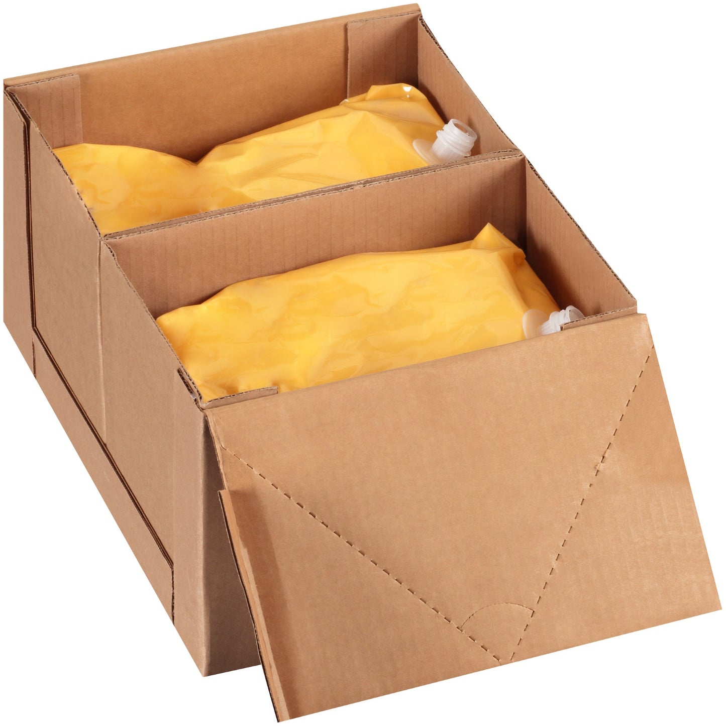 Nacho Cheese Sauce Pouches 107 Ounce Size - 4 Per Case.