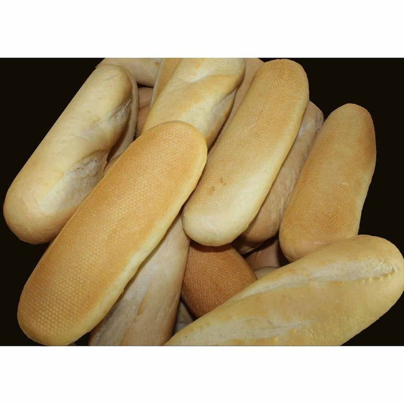 7" White Sandwich Rolls 65 Count Packs - 1 Per Case.