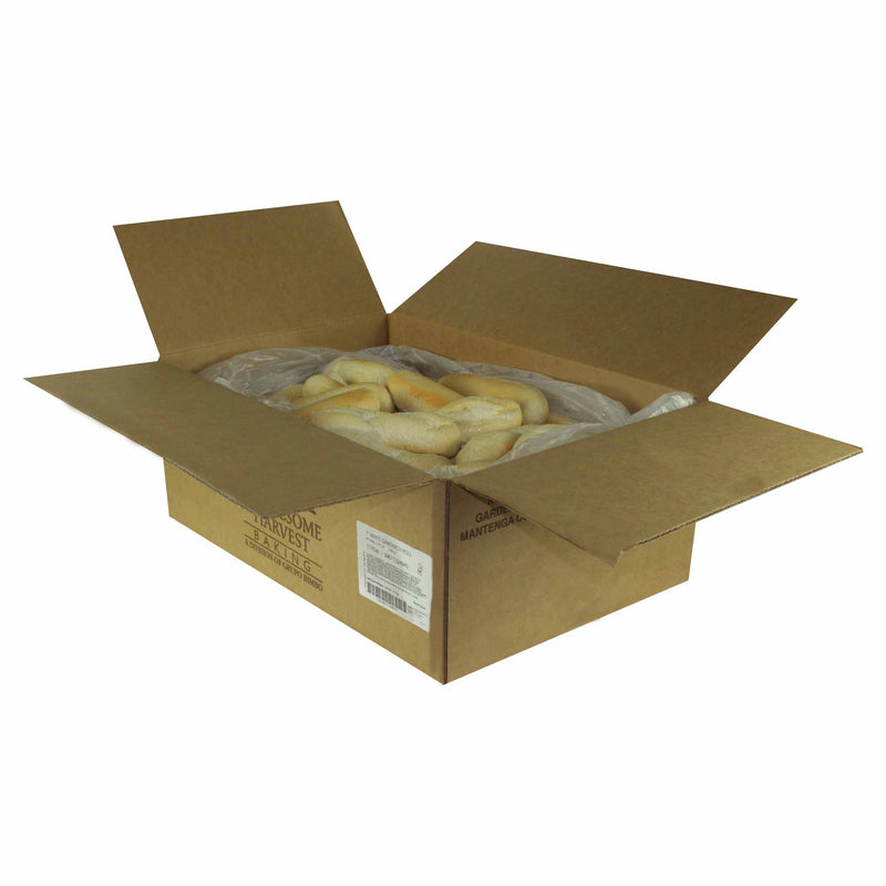 7" White Sandwich Rolls 65 Count Packs - 1 Per Case.