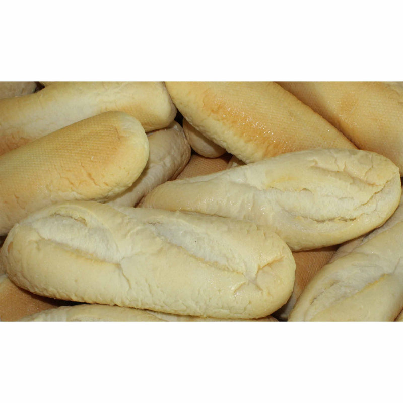 7" White Sandwich Rolls 65 Count Packs - 1 Per Case.