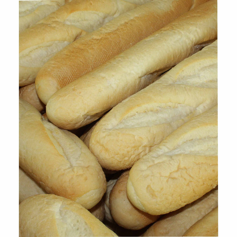 12" White Sandwich Rolls 45 Count Packs - 1 Per Case.