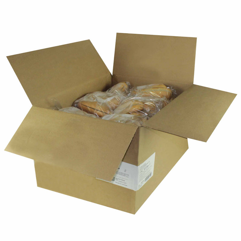 6" White Sub Roll 6 Count Packs - 18 Per Case.