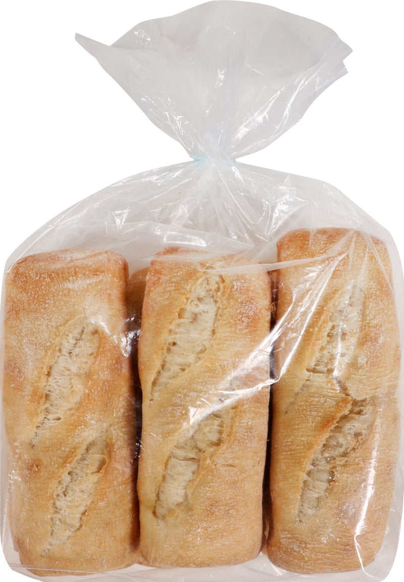 Premium Ciabatta Rolls 12 Count Packs - 12 Per Case.