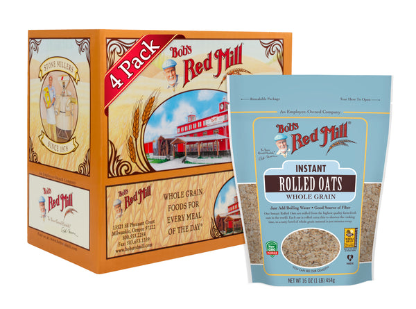 Bob's Red Mill Instant Rolled Oats 16 Ounce Size - 4 Per Case.