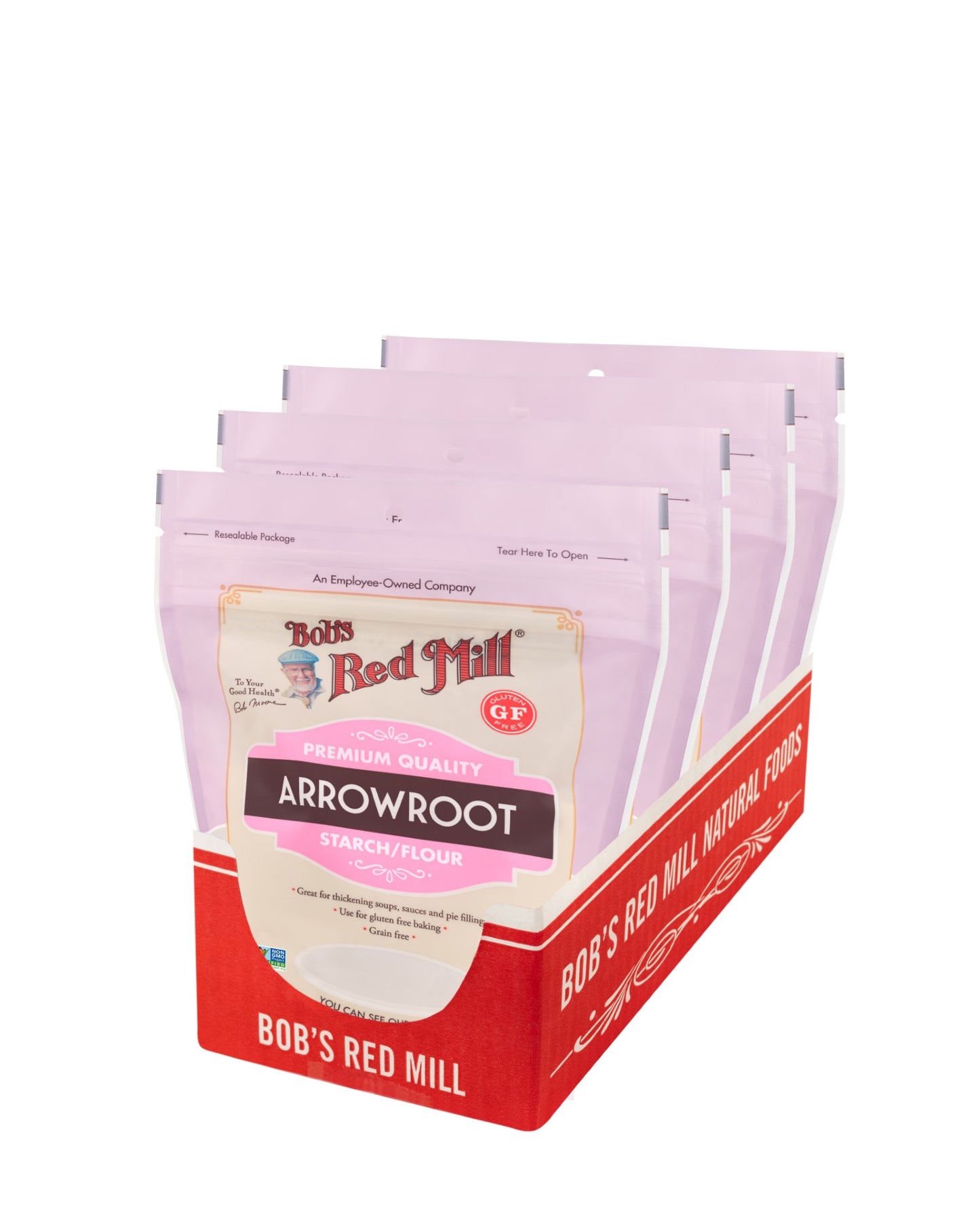 Bob's Red Mill Arrowroot Starchflour 16 Ounce Size - 4 Per Case.