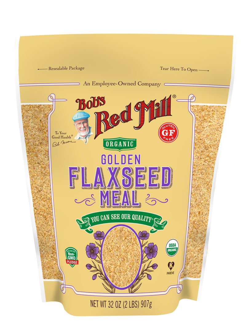 Bob's Red Mill Organic Golden Flaxseed Meal 32 Ounce Size - 4 Per Case.