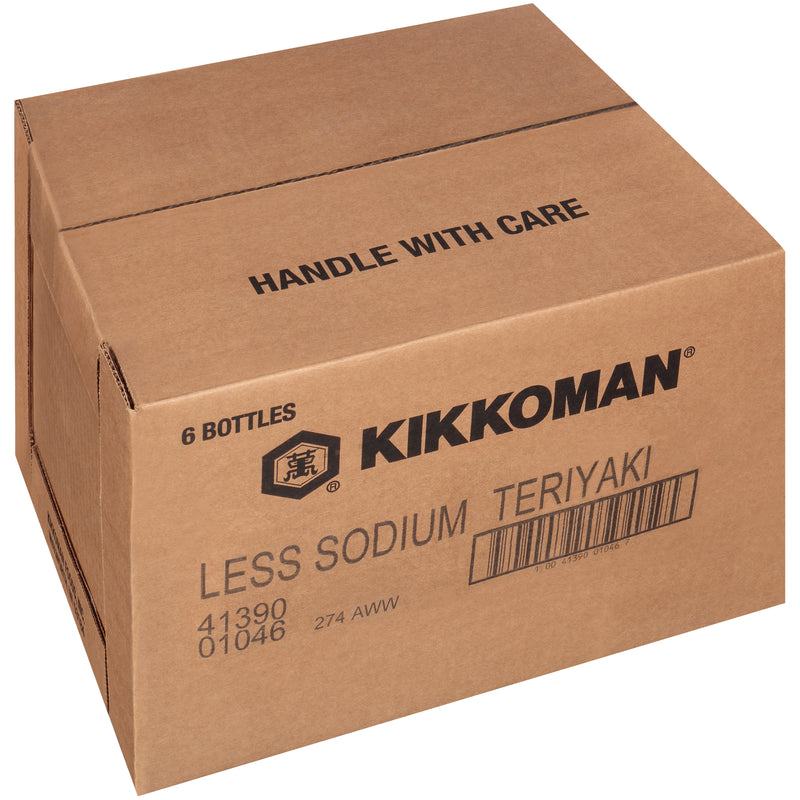 Kikkoman Less Sodium Teriyaki Sauce & Marinade Gal 0.5 Gallon - 6 Per Case.