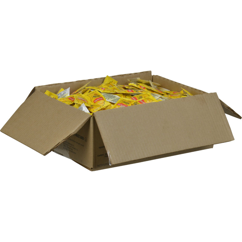 Yellow Mustard Packets 1 Count Packs - 1 Per Case.