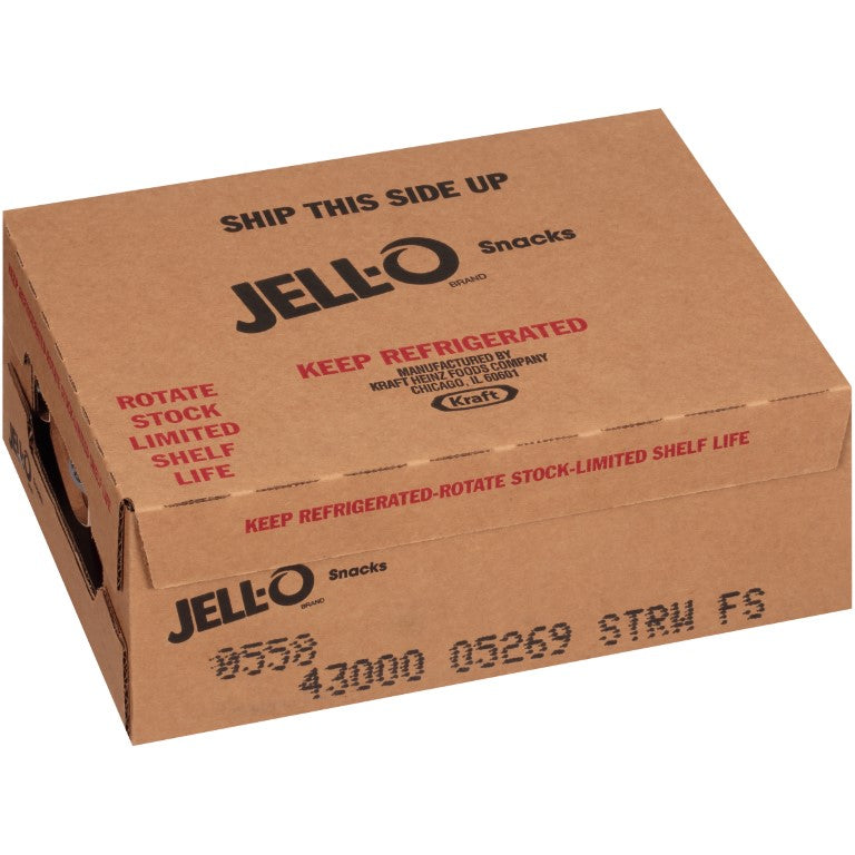JELL-O Strawberry Gelatin Sugar Free 3.3 Ounce Cups (4/6 Count)