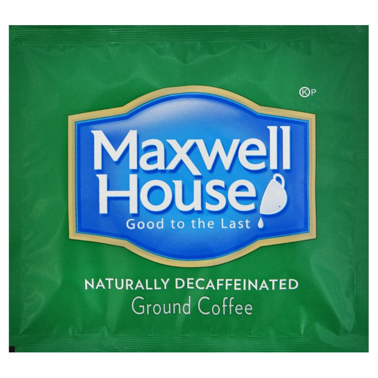 Maxwell House Filter Packs Decaffeinated Ground Coffee Single Serve 0.7 Packets 100 Count Each - 1 Per Case.