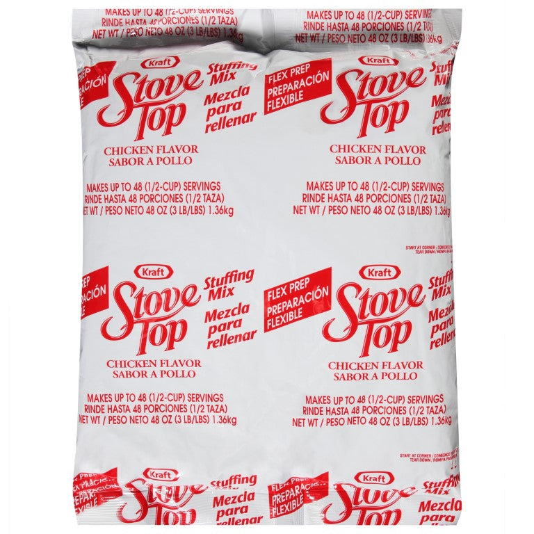 Stove Top Stuffing Chicken Flex Serve Mix Bag 3 Pound Each - 6 Per Case