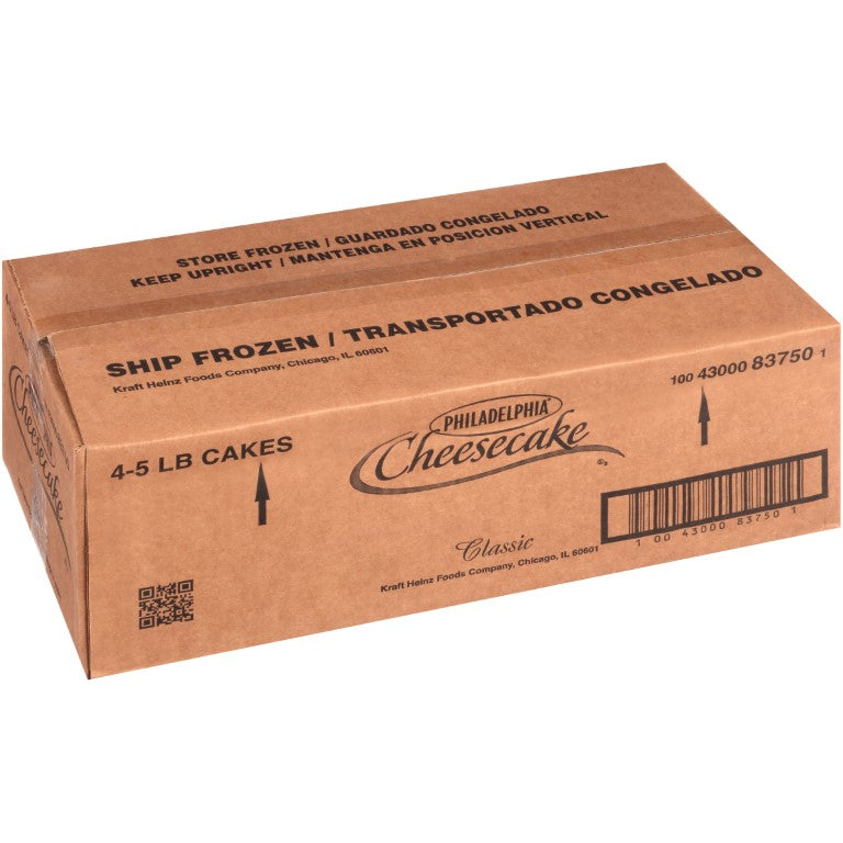 PHILADELPHIA Plain Cheesecake 80 Ounce 4 Per Case