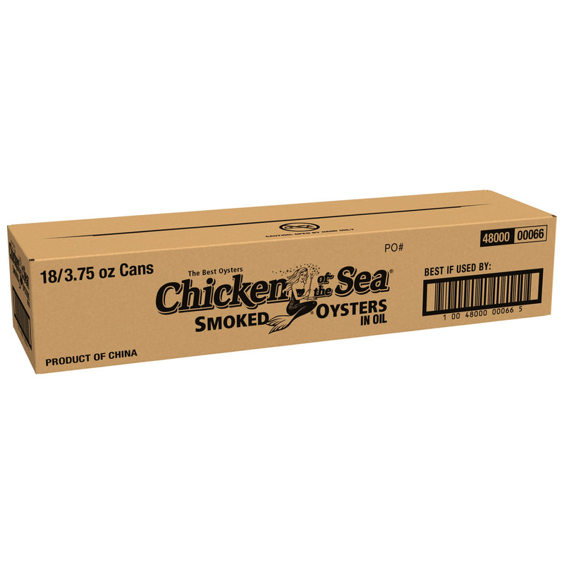 Chicken Of The Sea Smoked Oysters In Oil 3.75 Ounce Size - 18 Per Case.