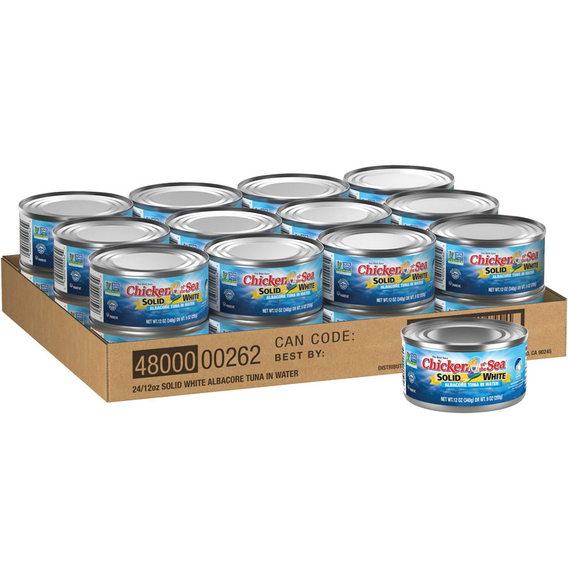 Chicken Of The Sea Solid Albacore Tuna In Water 12 Ounce Size - 24 Per Case.