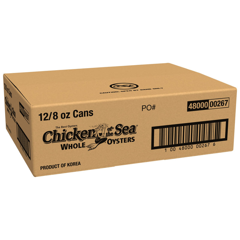 Chicken Of The Sea Whole Oysters 8 Ounce Size - 12 Per Case.