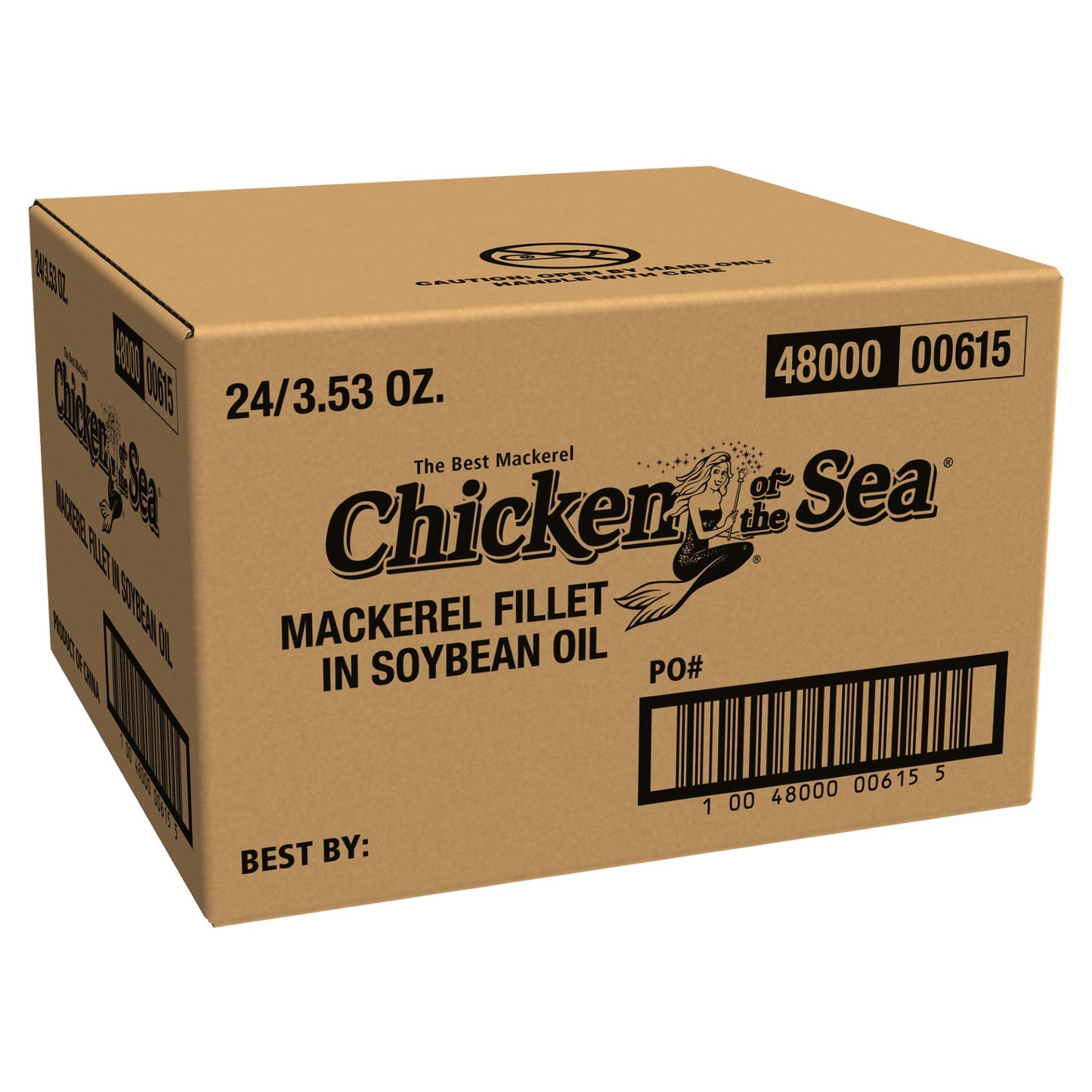 Chicken Of The Sea Mackerel In Soy Oil Pouch 3.53 Ounce Size - 24 Per Case.