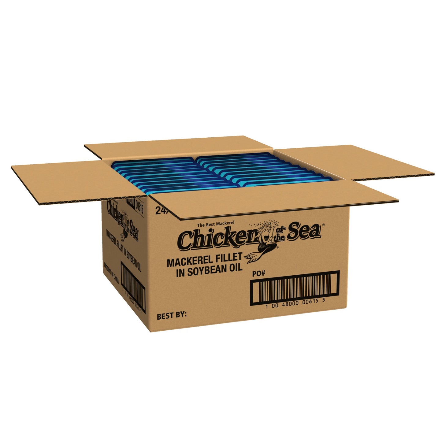 Chicken Of The Sea Mackerel In Soy Oil Pouch 3.53 Ounce Size - 24 Per Case.