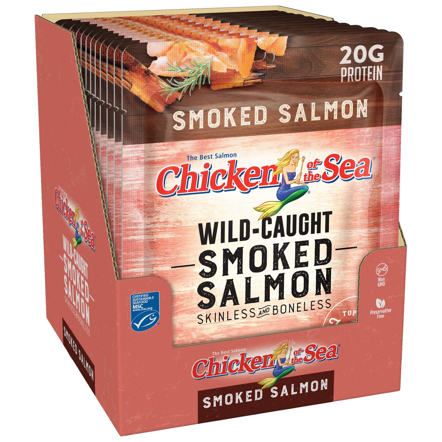 Chicken Of The Sea Smoked Salmon Pouch 3 Ounce Size - 12 Per Case.