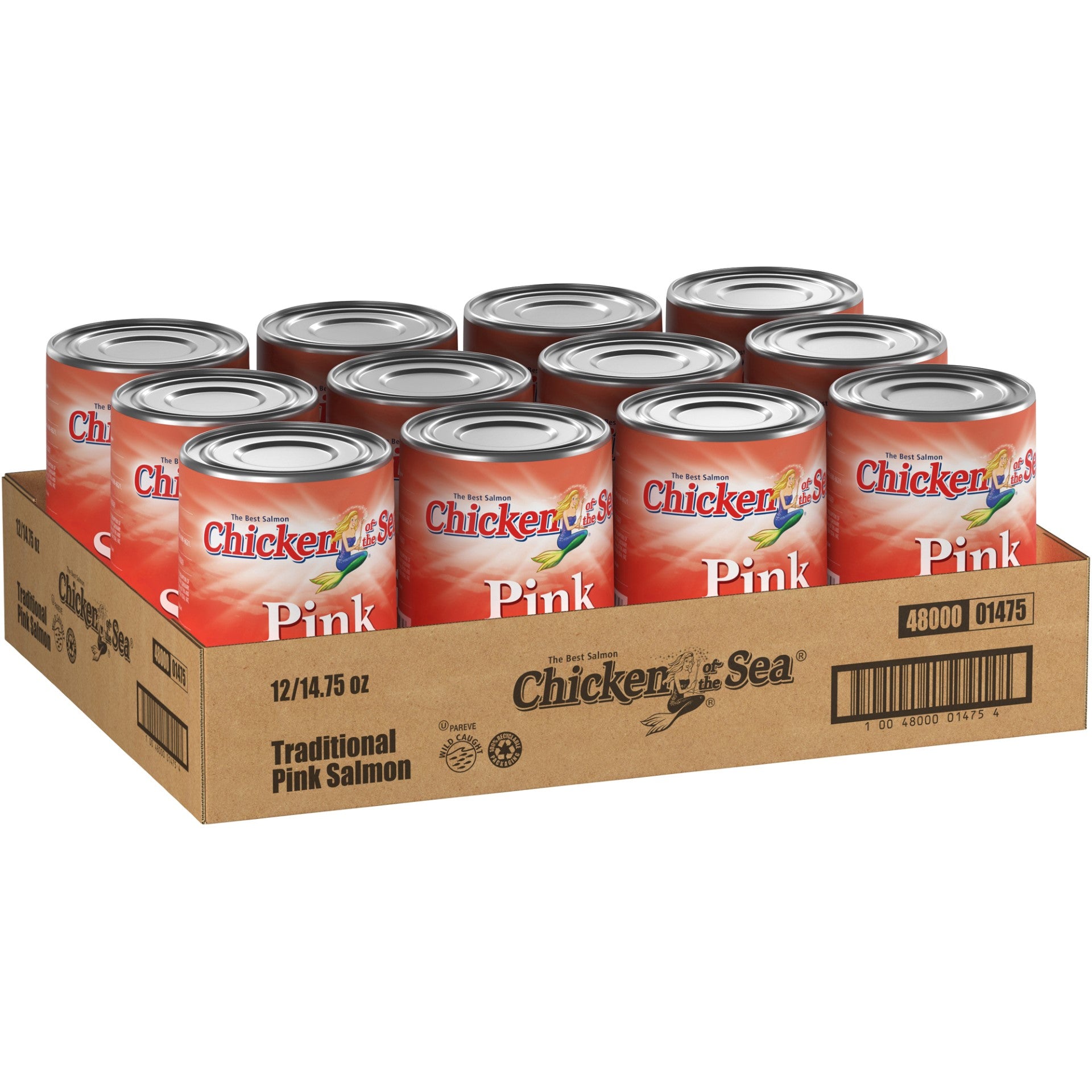 Chicken Of The Sea Pink Salmon 14.75 Ounce Size - 12 Per Case.